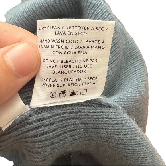 Naadam Cashmere Wool Blend Knit Dress In Slate Blue Size M - Picture 14 of 16